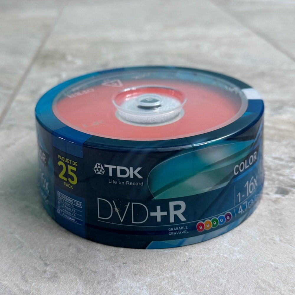 TDK Color DVD+R 25 Pack